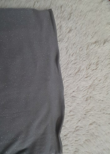 Addax Simli Gri Kadın Straplez Crop - Görsel 4