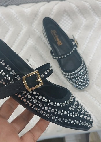 Parlak Siyah Yılan Desenli Tokalı Stiletto - Görsel 2