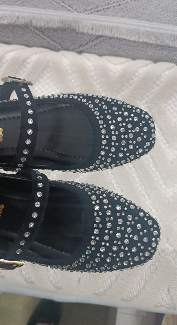 Parlak Siyah Yılan Desenli Tokalı Stiletto - Görsel 4