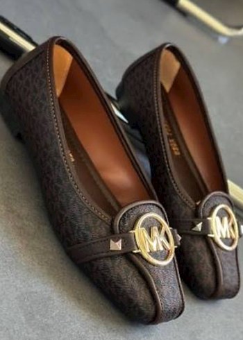 Michael Kors Kahverengi Deri Kadın Babet - Görsel 2