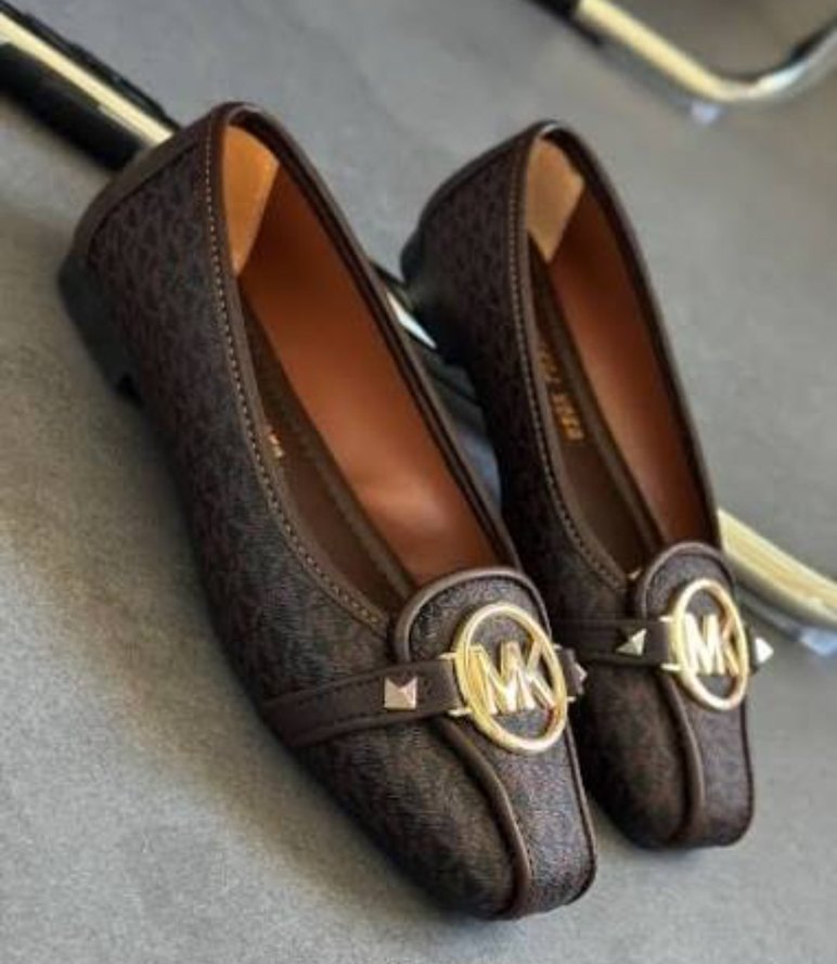 Michael Kors Kahverengi Deri Kadın Babet - Görsel 2