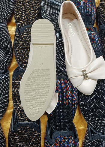 krem Fiyonklu Modern Klasik Kadın Babet - Görsel 3