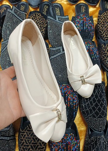 krem Fiyonklu Modern Klasik Kadın Babet - Görsel 2