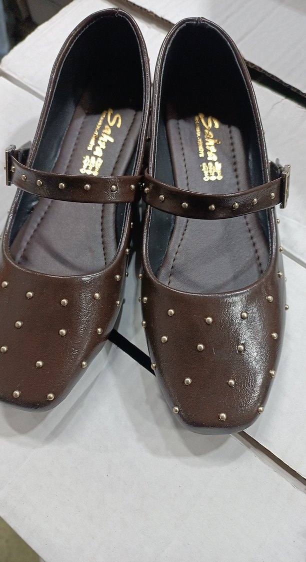 Kahverengi Tokalı Blok Topuklu Kadın Babet - Görsel 2