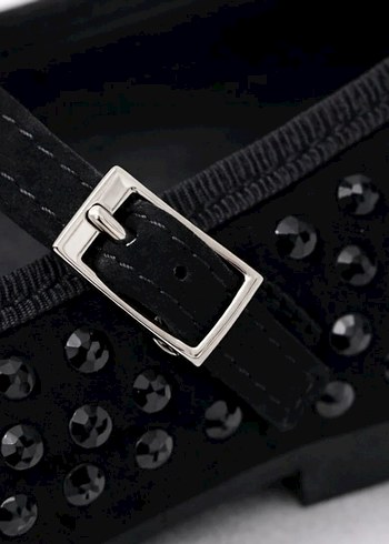 taşli kemerli Siyah  Babet - Görsel 3