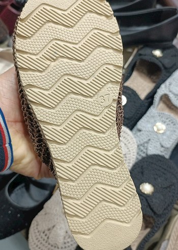 Dantel Detaylı Örgü Bohem Kadın Terlik - Görsel 2