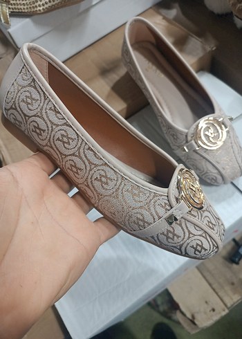 Bej Desenli Tokalı Kadın Babet - Görsel 2