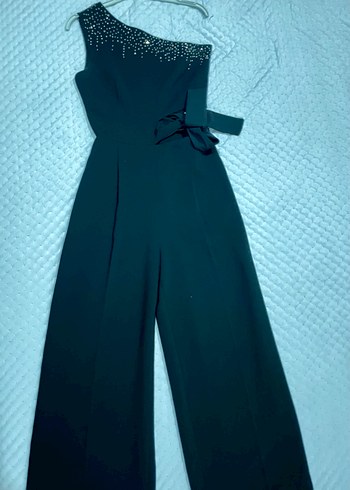 İpekyol Tek Omuzlu Kemerli Siyah Uzun Abiye Tulum - Görsel 3