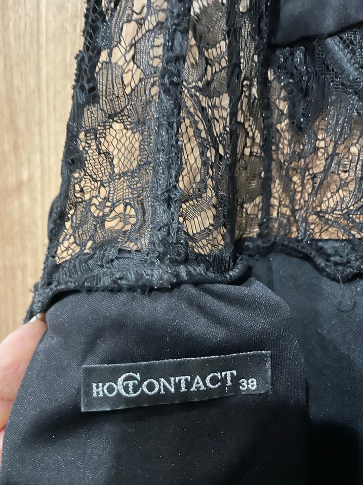 Siyah Straplez İşlemeli Uzun Abiye Elbise - Görsel 4