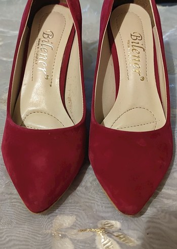 Klasik Şıklık Koyu Pembe  Süet Stiletto - Görsel 2