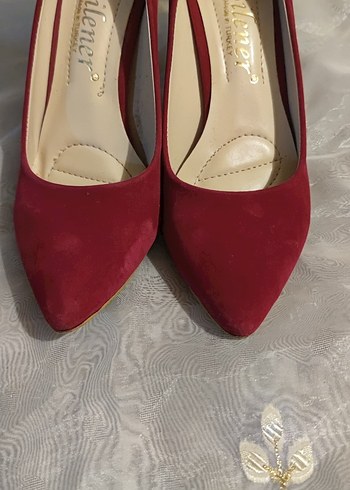 Klasik Şıklık Koyu Pembe  Süet Stiletto - Görsel 5