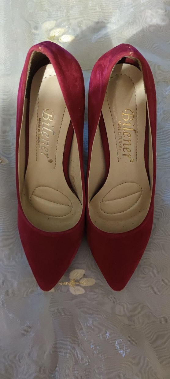 Klasik Şıklık Koyu Pembe  Süet Stiletto - Görsel 4