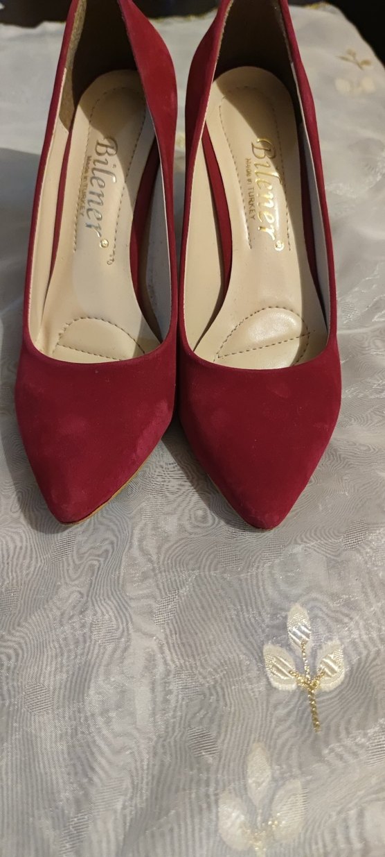 Klasik Şıklık Koyu Pembe  Süet Stiletto - Görsel 5