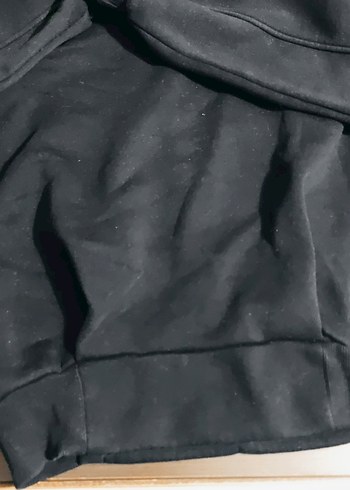 Siyah Kadın Sweatshirt, Bisiklet Yaka, Rahat Kesim - Görsel 4