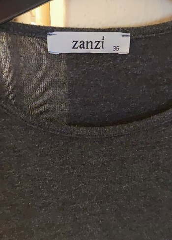 Gri Uzun Kollu Salaş Kadın Kazak - Görsel 3