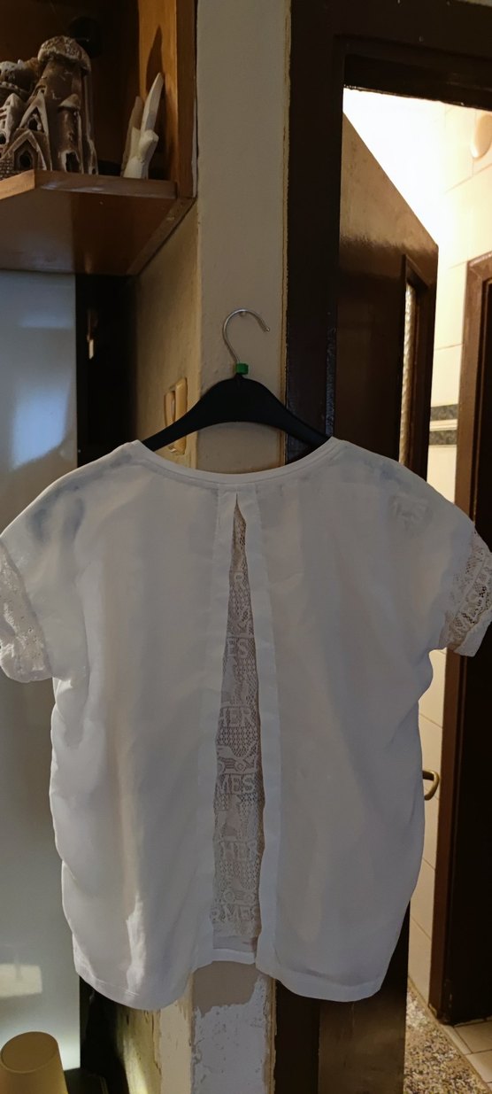 Beyaz Baskılı Bohem Kadın Tişört - Görsel 3