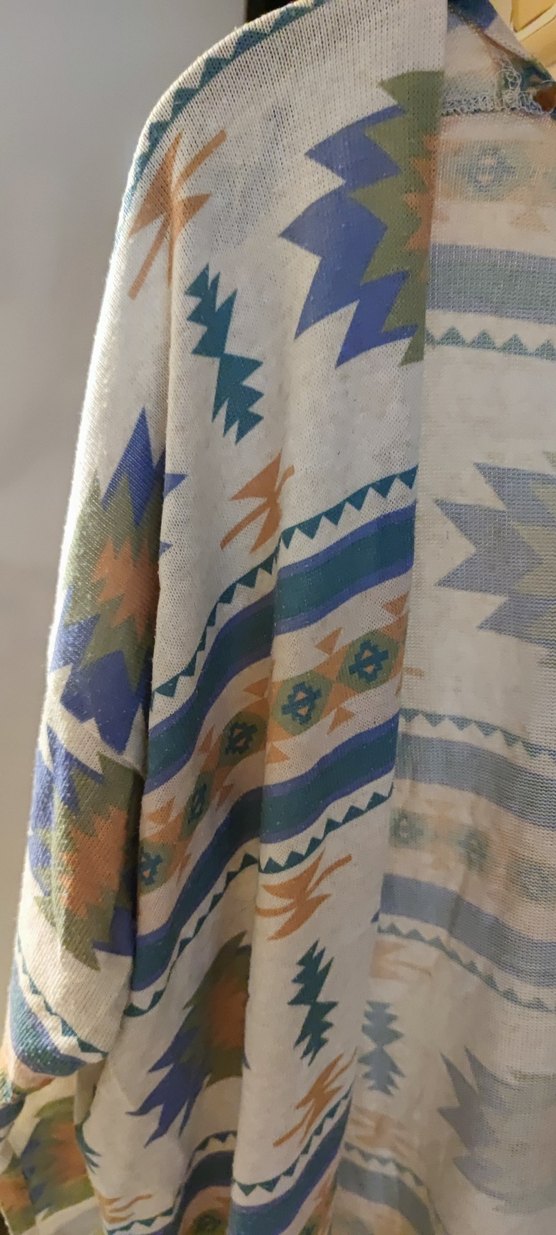 Bohem Çok Renkli Desenli Uzun Hırka - Görsel 3