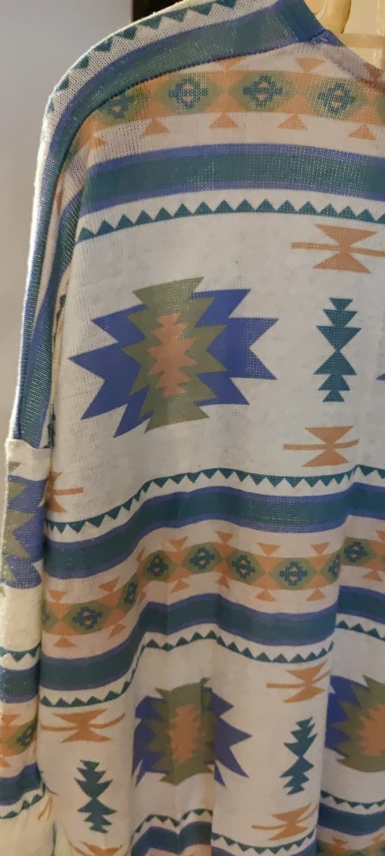 Bohem Çok Renkli Desenli Uzun Hırka - Görsel 4