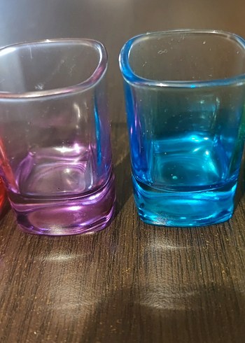 Renkli Kare Mini Shot Bardak Seti ( kahve yanı ) - Görsel 4