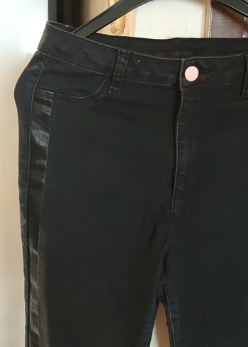 Siyah Gotik Kadın Denim Pantolon - Görsel 3