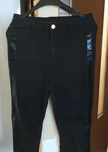 Siyah Gotik Kadın Denim Pantolon - Görsel 4