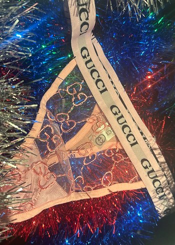 Gucci Bayan İç Çamaşır Takımı Dantelli Tanga İle - Görsel 3