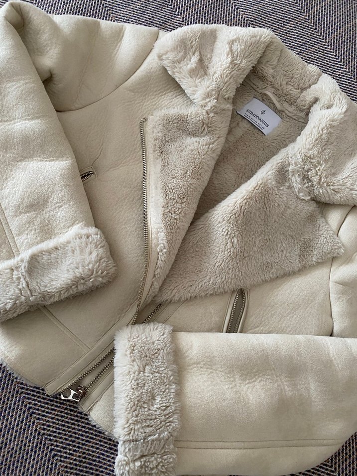 Gri Süet Kürk Detaylı Kadın Ceket - Görsel 2