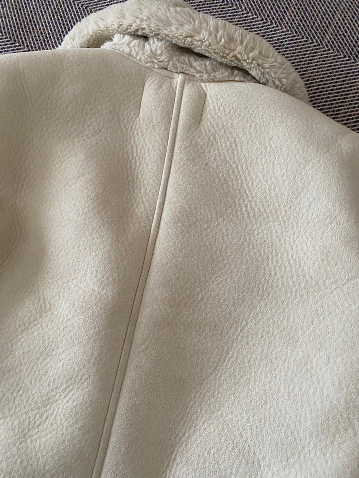 Gri Süet Kürk Detaylı Kadın Ceket - Görsel 4