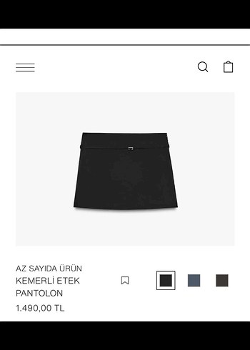 Siyah Kemer Detaylı Mini Etek - Görsel 3