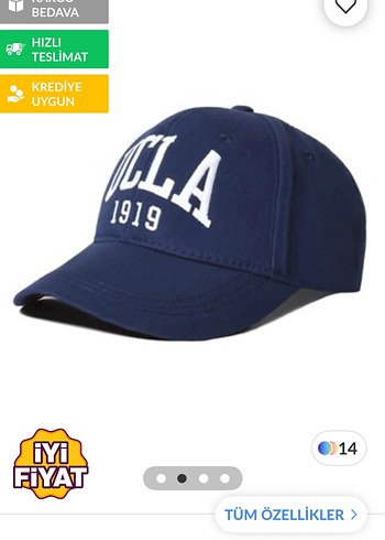 Koyu Mavi Denim UCLA Şapka - Görsel 3