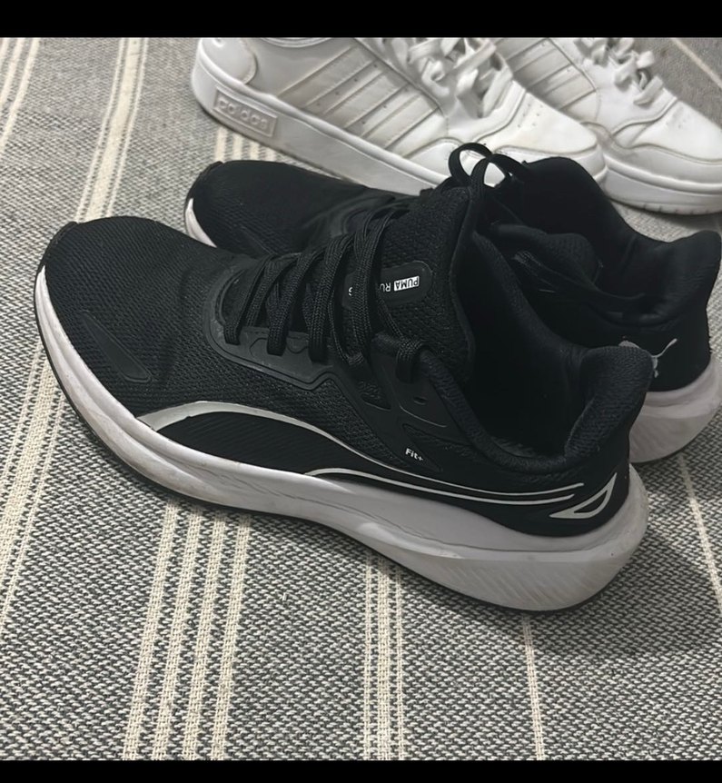 Siyah Bağcıklı Kadın Spor Ayakkabı - Görsel 3