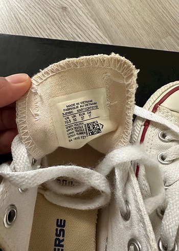 Kız Çocuk Beyaz Converse Sneaker - Görsel 4