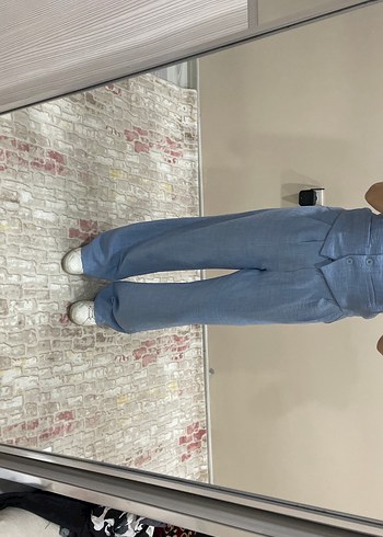 Düğmeli Mavi Yelek Pantolon Takım - Görsel 2