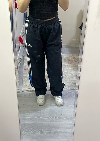 Kadın Siyah Mavi Rahat Kesim Eşofman Altı - Görsel 4