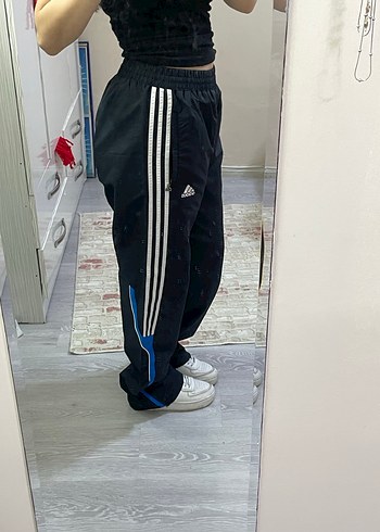 Kadın Siyah Mavi Rahat Kesim Eşofman Altı - Görsel 3