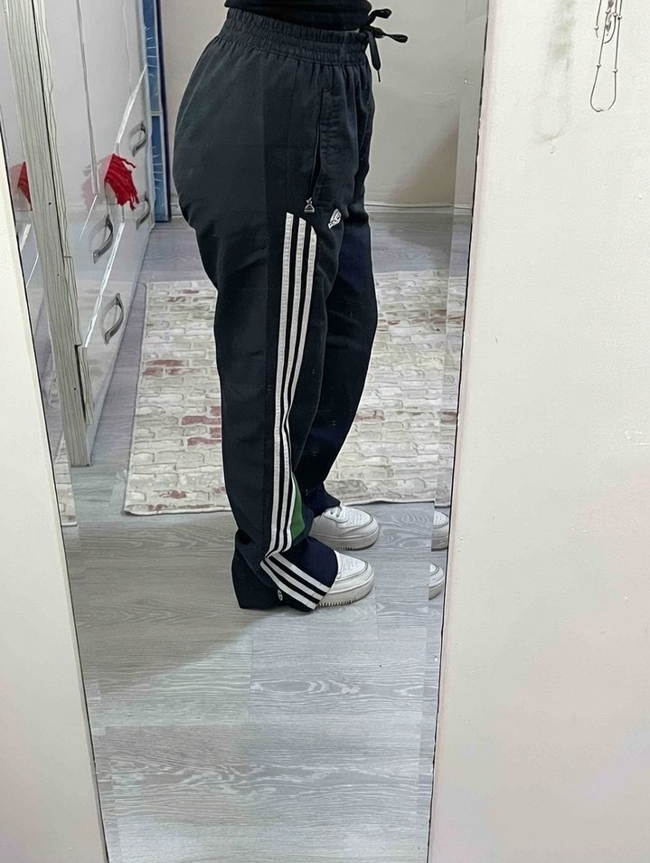 Vintage Koyu Gri Rahat Kesim Eşofman Altı - Görsel 2