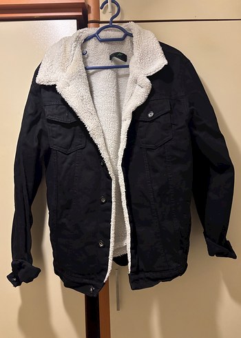 Düğmeli Siyah Erkek Midi Mont - Görsel 2