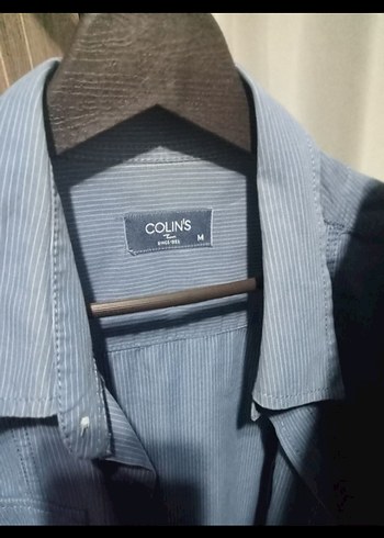 Gri Denim Erkek Gömlek, Bel Detaylı, Uzun Kollu - Görsel 4