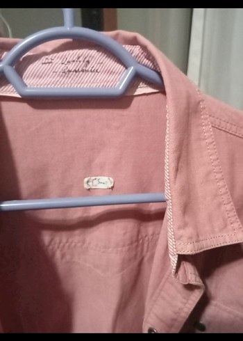 Gri Denim Erkek Gömlek, Bel Detaylı, Uzun Kollu - Görsel 6