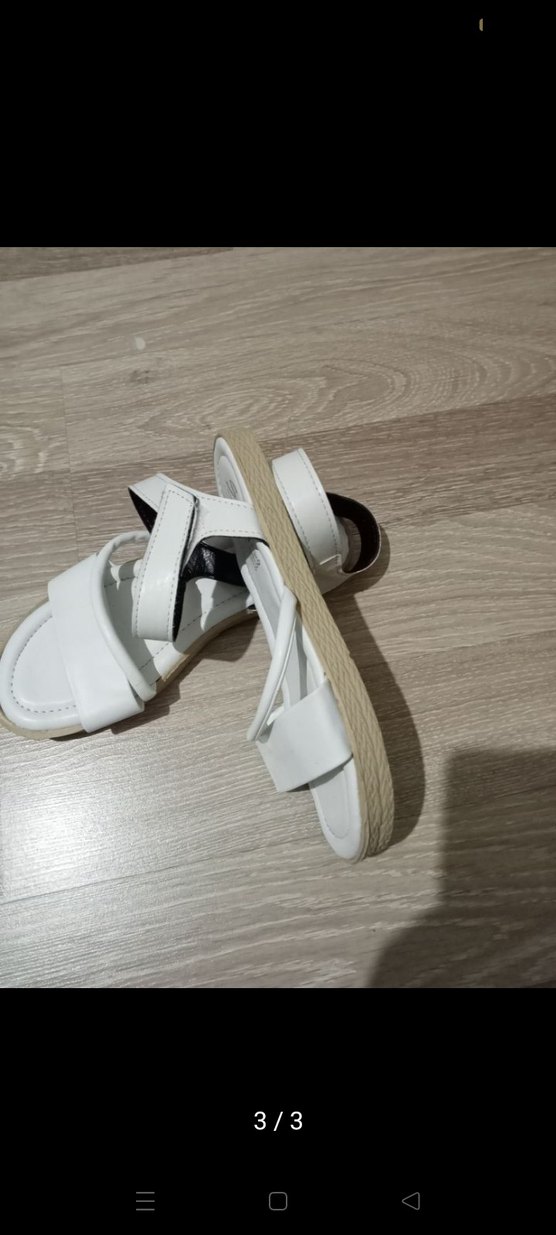 Beyaz Kadın Dolgu Topuklu Sandalet - Görsel 3