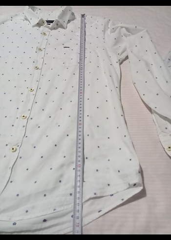 Erkek Beyaz Pamuklu Uzun Kollu Gömlek - Görsel 6