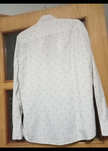 Erkek Beyaz Pamuklu Uzun Kollu Gömlek - Görsel 3