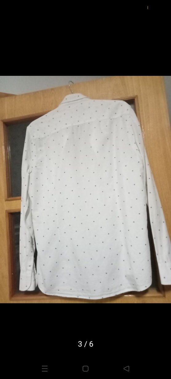 Erkek Beyaz Pamuklu Uzun Kollu Gömlek - Görsel 3