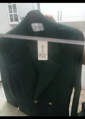 Kadın Yeşil Uzun Kesim Blazer Ceket - Görsel 4