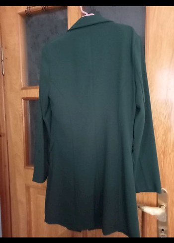 Kadın Yeşil Uzun Kesim Blazer Ceket - Görsel 2