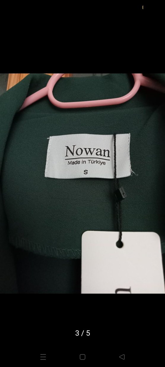 Kadın Yeşil Uzun Kesim Blazer Ceket - Görsel 5