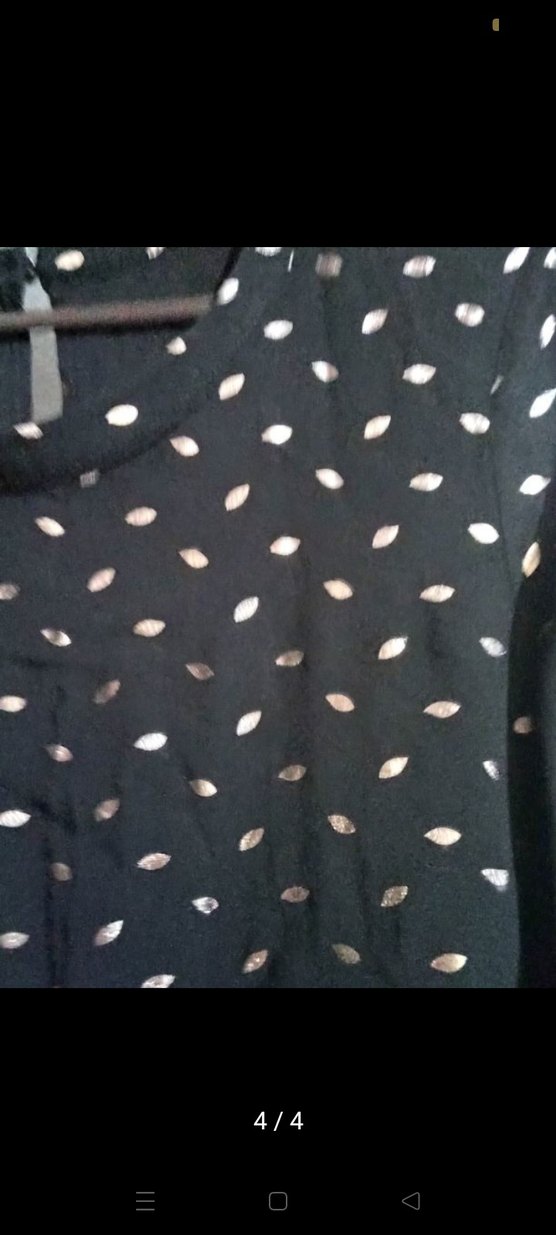 Siyah Puantiyeli Uzun Kollu Uzun Elbise - Görsel 2