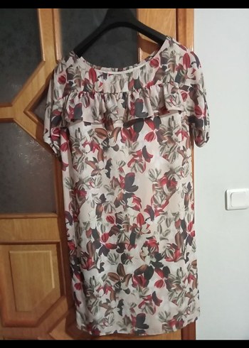 Kısa Kollu Bohem Desenli Mini Tunik - Görsel 2