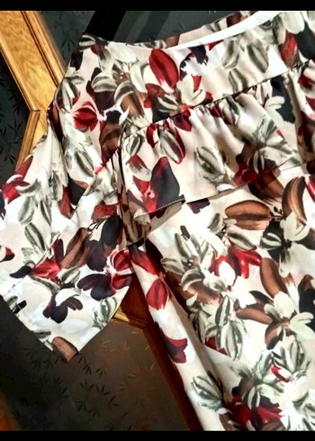 Kısa Kollu Bohem Desenli Mini Tunik - Görsel 3