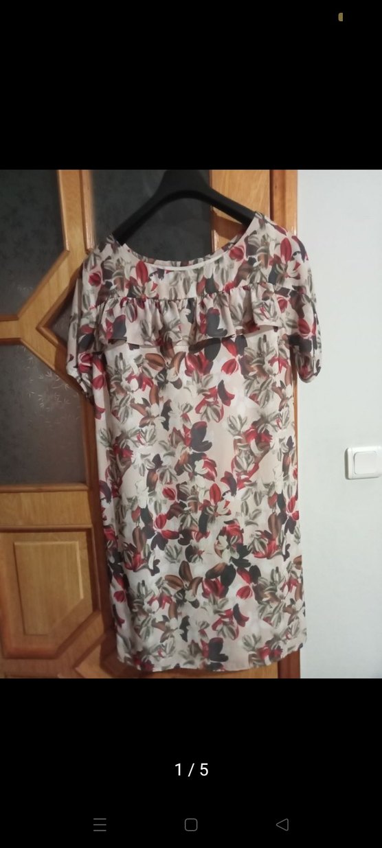 Kısa Kollu Bohem Desenli Mini Tunik - Görsel 2